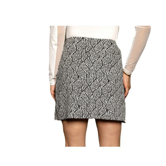IBKUL Sally Tiered Golf Tennis Pickleball Skort Black White Print Size XL - Picture 4 of 10